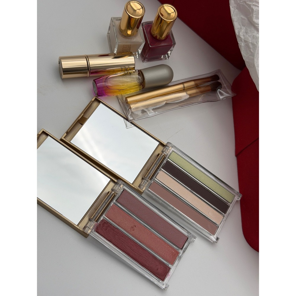 Estee Lauder Pleasures Intense Makeup Gift Set Pink Quilted Box 8pc Collection - Picture 2 of 9